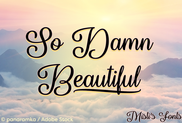 So Damn Beautiful: A Font for Crafting with Grace